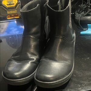 Black Leather Ankle Boots